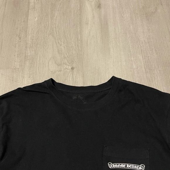 Chrome Hearts USA Black Long Sleeve Front Pocket T Shirt - Picture 6 of 7